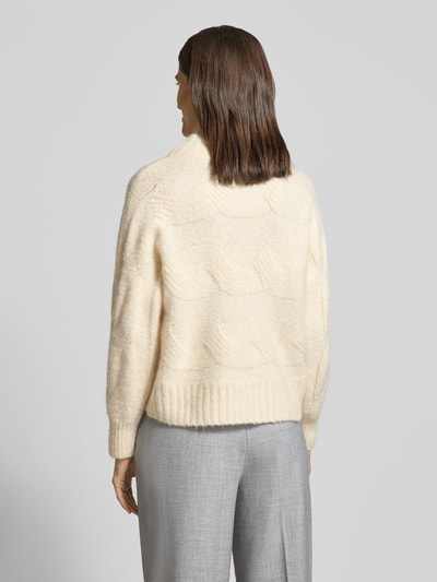OPUS Strickpullover mit gerippten Abschlüssen Ecru 5