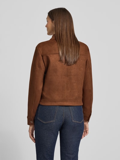 s.Oliver RED LABEL Regular Fit Hemdjacke mit Umlegekragen Camel 5