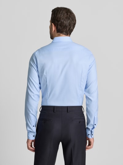 Jake*s Slim fit zakelijk overhemd met extra lange mouwen Bleu - 5
