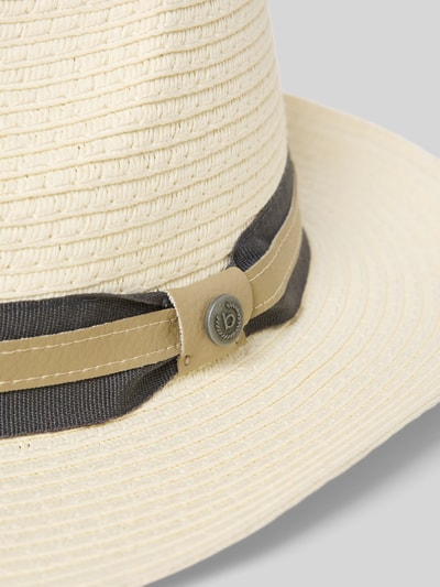 bugatti Strohhut mit Zierschleife Offwhite 2
