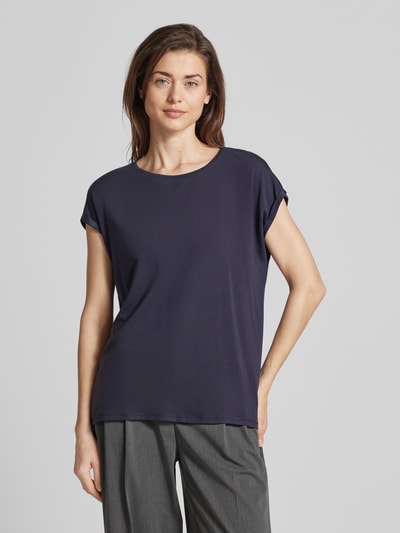 Vero Moda T-shirt met kapmouwen, model 'AVA' Marineblauw - 4