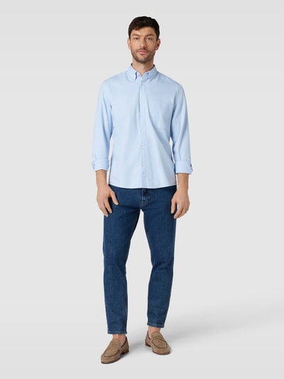 Marc O'Polo Regular Fit Freizeithemd mit Button-Down-Kragen Hellblau 1