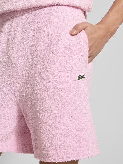 Lacoste Relaxed Fit Sweatshorts aus Baumwoll-Mix Rosa 3