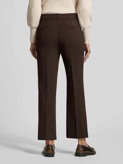 OPUS PANTS Straight Leg Stoffhose mit fixierten Bügelfalten Modell 'Luane' Dunkelbraun 5