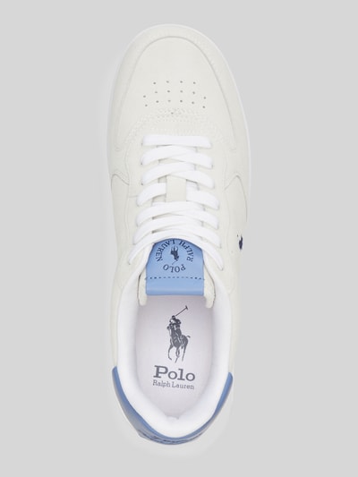 Produktfoto, Low Top Sneaker aus echtem Leder von Polo Ralph Lauren, unifarbene Lederoptik, runde Schuhspitze, strukturierte Sohle, Logo-Detail