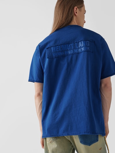 Helmut Lang T-Shirt mit Inside-Out-Nähten Royalblau 6