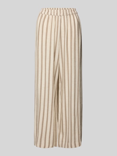 Apricot Broek van een mix van viscose en linnen met steekzakken Taupe - 2