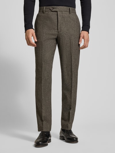 SELECTED HOMME Slim fit pantalon met wol, model 'REED' Middenbruin - 4