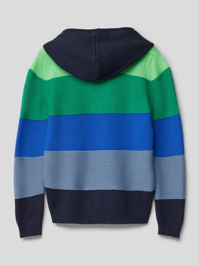 s.Oliver RED LABEL Hoodie in gebreide look Marineblauw - 3