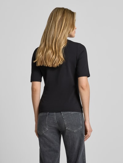 s.Oliver BLACK LABEL T-shirt o kroju regular fit z mieszanki bawełny Czarny 5