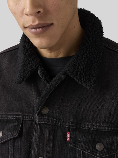 Levi's® Regular Fit Jeansjacke aus reiner Baumwolle BLACK 2