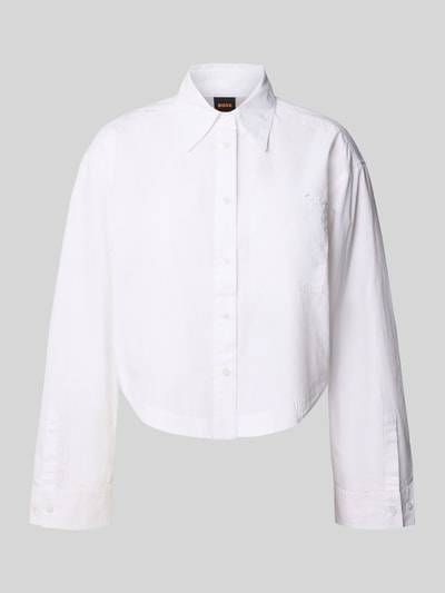 BOSS Orange Regular Fit Langarmbluse aus reiner Baumwolle Modell 'BOSKOTA' Weiss 2