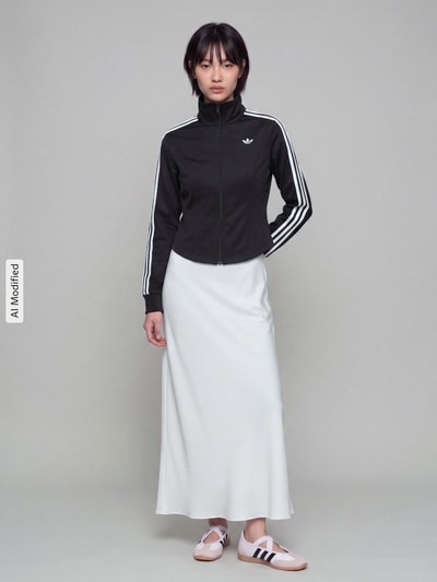 adidas Originals Slim Fit Sweatjacke mit Logo-Stitching Modell 'FIREBRID CORSET' Black 1