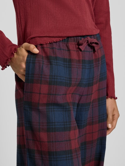 Jake*s Casual Wide Leg Pyjama-Hose mit Tunnelzug Dunkelblau 3