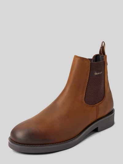 Gant Chelsea Boots mit Logo-Stitching Modell 'Prepdale' Cognac 1