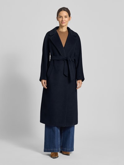 Weekend Max Mara Płaszcz wełniany o kroju regular fit z dodatkiem wełny z alpaki i moheru model ‘TEMPERA’ Granatowy 4