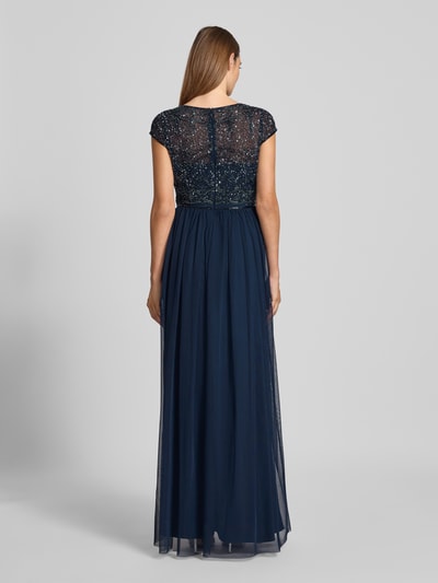 Christian Berg Cocktail Regular Fit Abendkleid mit Perlen-Stitching Dunkelblau 5