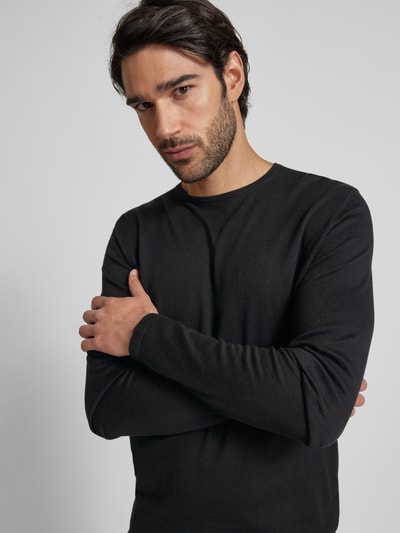 Christian Berg Men Strickpullover mit Rundhalsausschnitt Black 3