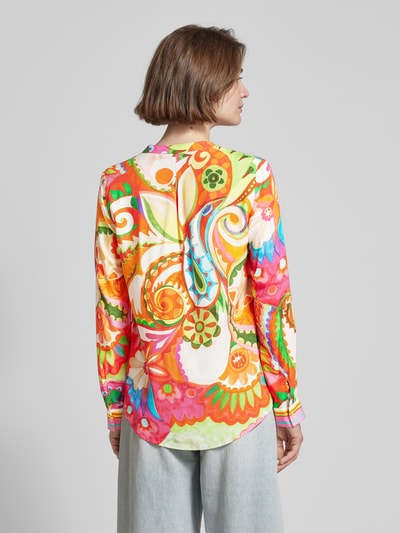 Emily Van den Bergh Blouseshirt met all-over motief Oranje - 5