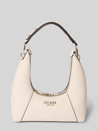 Guess Handtasche mit Label-Applikation Modell 'CALISTA' Ecru 2