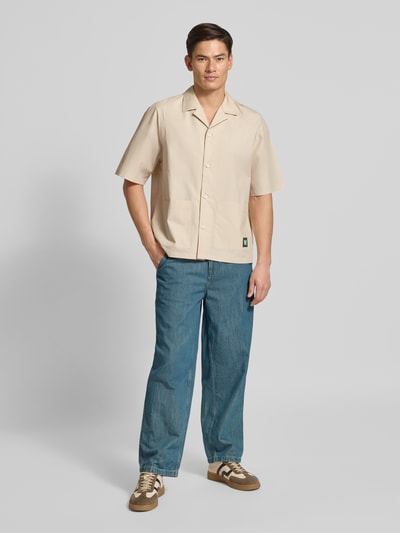 Wood Wood Regular fit vrijetijdsoverhemd met reverskraag, model 'mumphry' Beige - 1