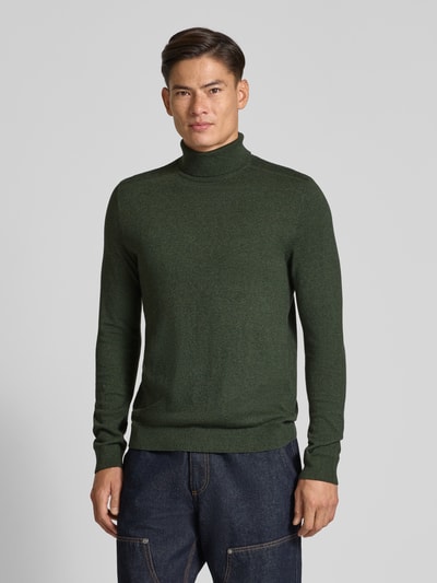 SELECTED HOMME Regular Fit Strickpullover aus reiner Baumwolle Modell 'BERG' Oliv Melange 4