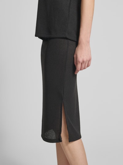 Soyaconcept Midirock mit Seitenschlitzen Modell 'Delia' Black 3