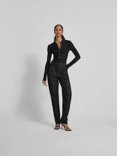 Self-Portrait Body aus reiner Viskose Black 1