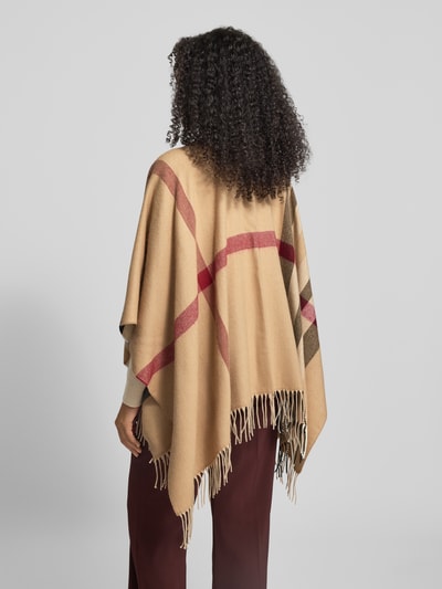 Fraas Schal mit Fransen Modell 'Poncho' Beige Melange 5