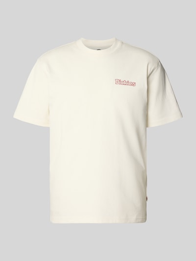 Produktfoto, T-Shirt mit Label-Print Modell 'FAIRLAWN' von Dickies, Herren T-Shirt aus Reine Baumwolle, Regular-Fit, Rundhalsausschnitt, Rückenlänge bei Größe M 72 cm, helle Farbe, glatte Textur, klare Linien