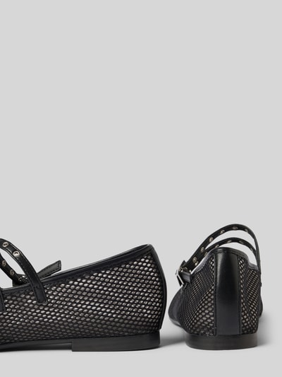 Tamaris Ballerinas in Mesh-Optik mit Dornschließe Black 2