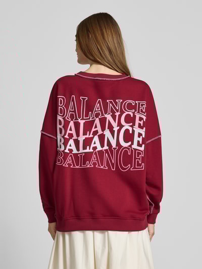 miss goodlife Sweatshirt met motiefprint en ronde hals Bordeaux - 5