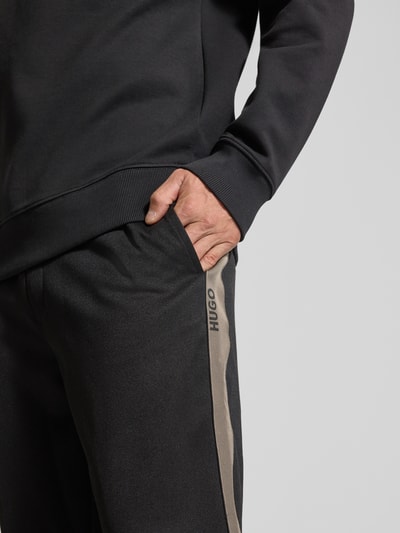 HUGO Relaxed Fit Sweatpants mit Reißverschluss-Detail Modell 'DOLOS' Black 3
