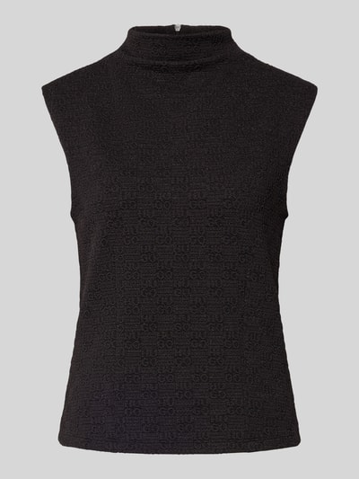 HUGO Shaped Fit Blusentop mit Strukturmuster Modell 'DAIRED' Black 2