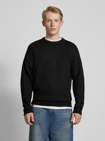 Jack & Jones Strickpullover mit Rundhalsausschnitt Modell 'OLLIE' Marine 4