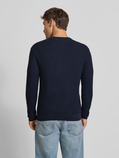Jack & Jones Premium Strickpullover mit Rundhalsausschnitt Modell 'REAGAN' Marine 5