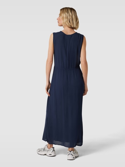 ICHI Maxi-jurk van pure viscose, model 'Marrakech' Marineblauw - 5