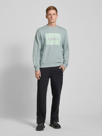 HUGO Sweatshirt mit Label-Print Modell 'DURAGOL' Mint 1