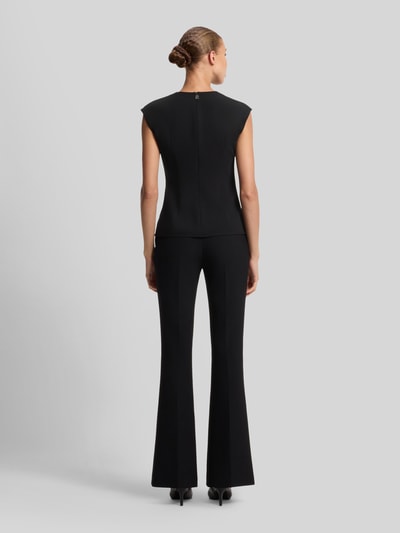 HUGO Regular Fit Kurzarmbluse mit Knoten-Detail Modell 'Cathida' Black 5