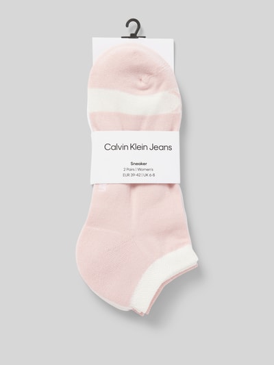 Calvin Klein Jeans Sneakersocken mit Label-Print im 2er-Pack Weiss 3