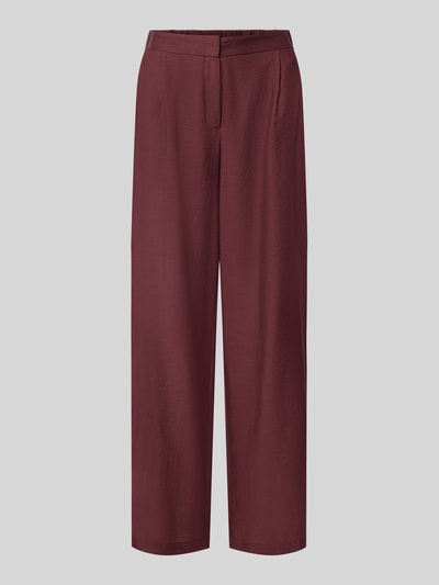 Jake*s Collection Wide Leg wijdte broek van lyocellmix met wol met wol model 'P076' Prune - 1