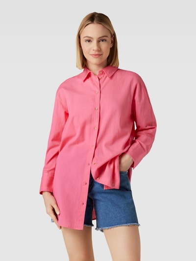 Fransa Lange blouse met afgeronde zoom, model 'Maddie' Felroze - 4