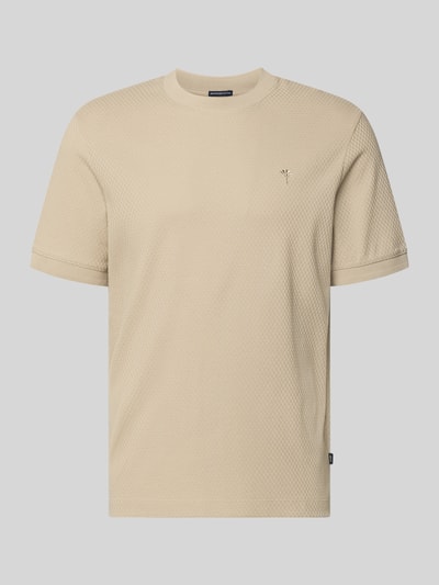 Produktfoto, Regular Fit T-Shirt mit Strukturmuster Modell 'Tangur' von JOOP! COLLECTION in Beige aus reiner Baumwolle, dezente Struktur-Oberfläche