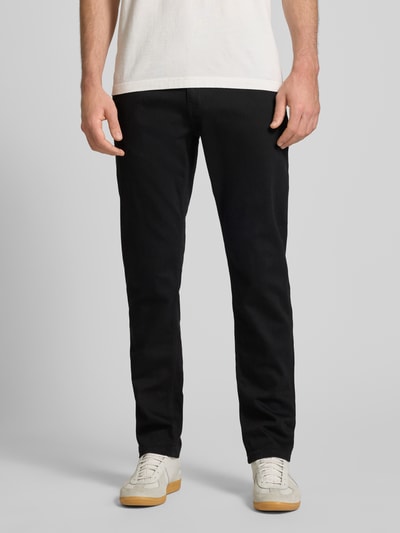 REVIEW Slim Fit Jeans im klassischen Five-Pocket-Design Black 4