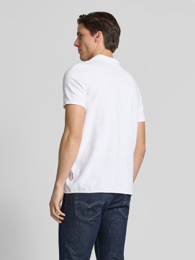 JOOP! Jeans Regular Fit Poloshirt mit V-Ausschnitt Modell 'Antal' Weiss 5