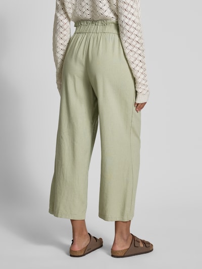 Only Kuloty o luźnym kroju z mieszanki wiskozy i lnu model ‘SOLVI-CARO’ Oliwkowy 5