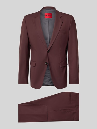 HUGO Garnitur o kroju slim fit z mieszanki wełny Model 'ARTI-HESTEN' Bordowy 2