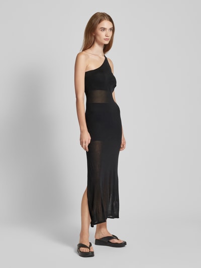 Calvin Klein Underwear Midi-jurk met one shoulder-band Zwart - 1