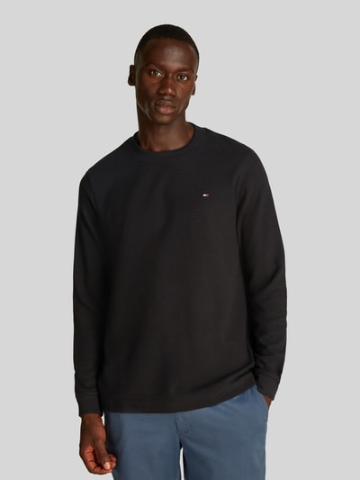 Tommy Hilfiger Regular Fit Langarmshirt mit dezentem Logo-Detail Black 4