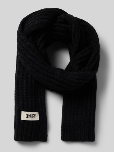 Drykorn Schal mit Label-Detail Modell 'CRONICA' Black 1
